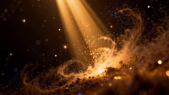 Cosmic scene with starlight and dust