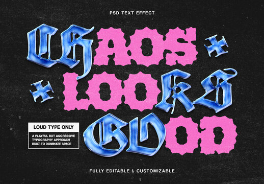 Aggressive Gothic Grunge Text Effect