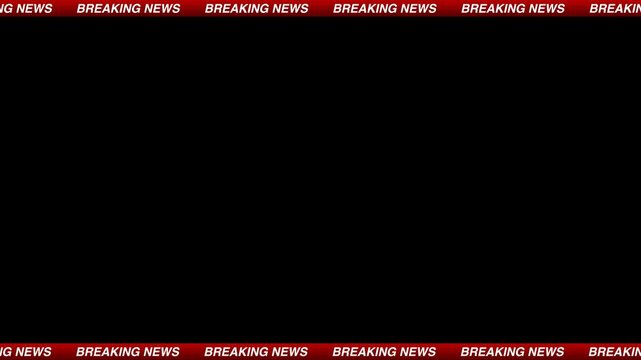Breaking News Ticker Tape Lower Third Loop on Transparent Background with Alpha Channel