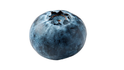 Single large fresh organic blue blueberry berry fruit snack isolated on transparent background © Roksana