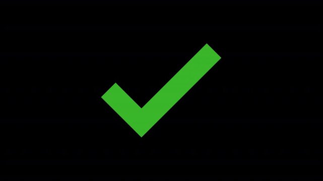 Green Check Mark Icon Animation