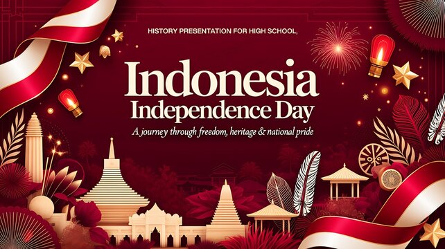 Indonesia independence day celebration banner design