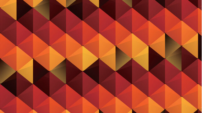 Geometric Orange Triangle Mosaic Pattern Abstract Background