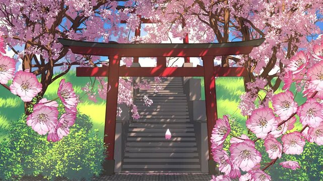 Japanese cherry blossom in spring