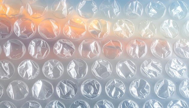 Close up of colorful bubble wrap texture.