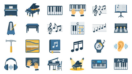 Piano and Music Education Icon Set © nurulaan