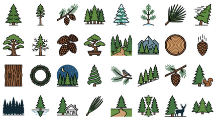 Forest and Tree Icon Set © nurulaan