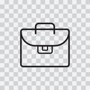 Briefcase Icon A Simple Black Line Drawing On A Transparent Background For Digital Use