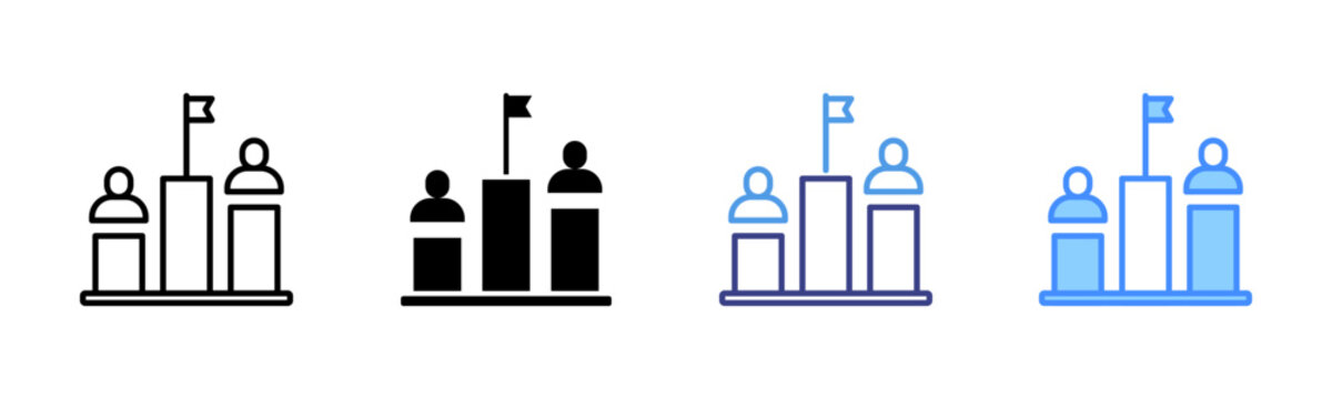 Competitor Icon Set Multiple Style Collection