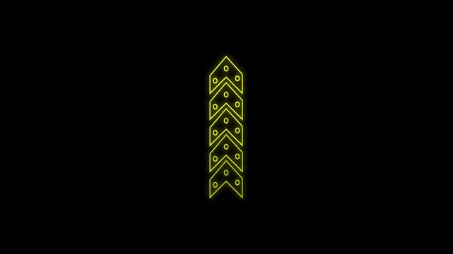 Vertical arrow loop animation showing upward and downward direction flow. Repeating chevron arrows indicate progress, navigation, and movement. Abstract directional arrow pattern suits loading