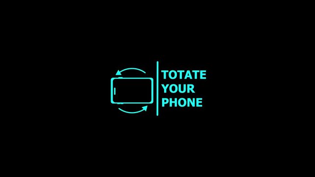 Rotate phone instruction icon with device orientation arrows. Smartphone rotation symbol guides portrait and landscape screen use. Mobile screen rotation indicator fits app and video layouts.