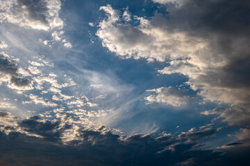 Obraz premium Cloudy sky for background . Daytime sky with clouds