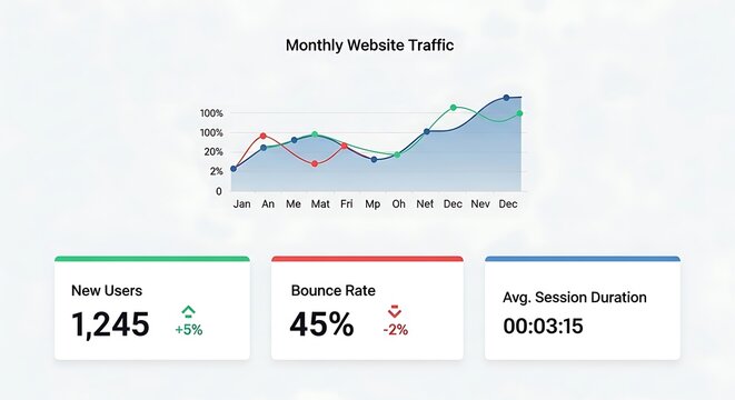 Monetary website traffic analytics dashboard metrics.