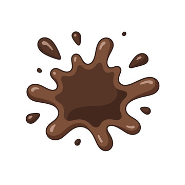 Brown Mud Splatter Vector Illustration