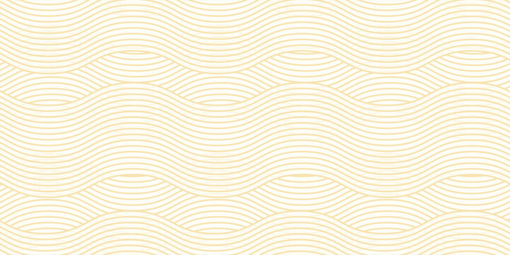 Yellow instant noodles, pasta and spaghetti texture with geometric wavy lines. Ramen, pasta vector pattern. Abstract food illustration background