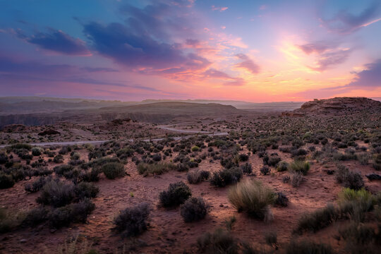  Sunset over the Arizona Desert,