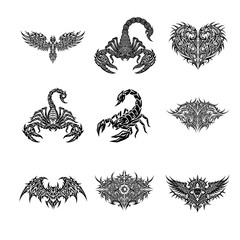 Obraz premium set of heraldic elements