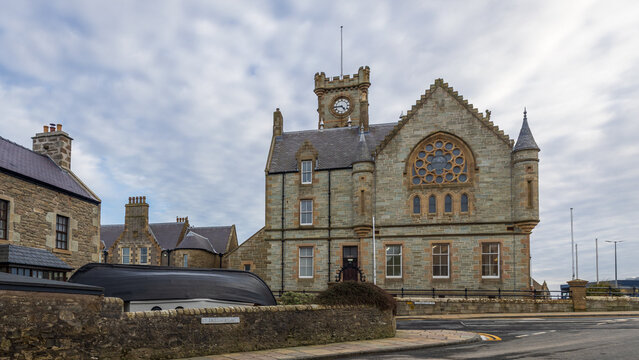 Das Rathaus von Lerwick auf Shetland