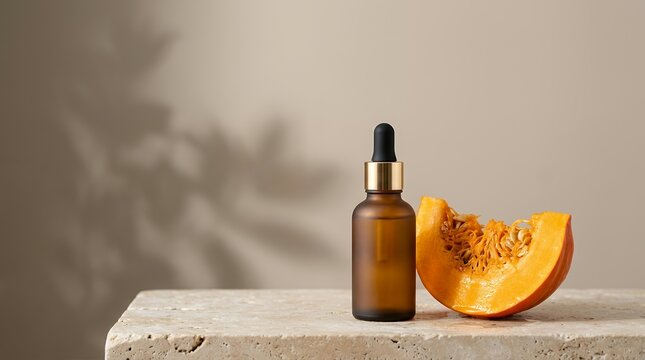 Pumpkin Cosmetic Product Display Macro Close Up