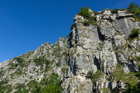 mountains of the Pasubio massif, path of 52 tunnels and memorial of the First World War
