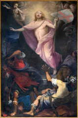 Fototapeten Jesus Christus PIETRASANTA, ITALY - JUNE 24, 2026: The painting of Resurrection of Jesus in the church Cattedrale di San Martino by Matteo Rosselli (1647).  © Renáta Sedmáková