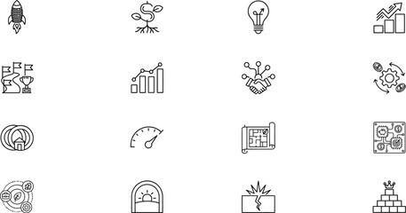 Fototapeta premium Set of business and finance icons