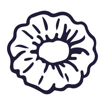 Hand drawn scrunchie icon