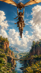 Obraz premium Person flying