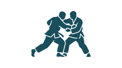 Fototapeta premium Two martial artists in fighting stance.