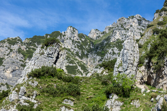 mountains of the Pasubio massif, path of 52 tunnels and memorial of the First World War