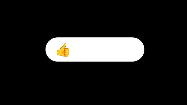 Like counter quickly increasing to 1 million views by putting thumb up button. 4K like 1 million on transparent background