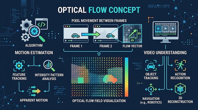 Optical flow concept for computer vision and motion estimation