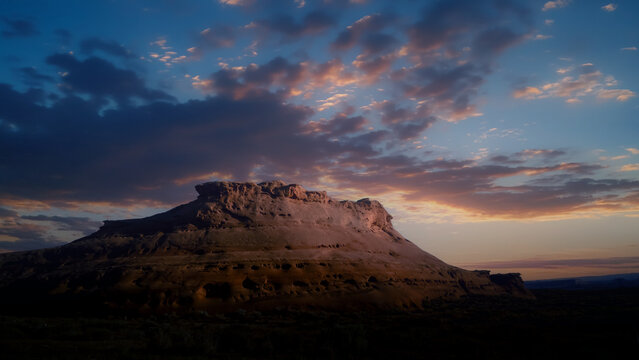 sunset over the mountains, Sunset near Page, Arizona, USA