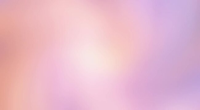 Motion Graphic Of Soft pastel gradient colors blend smoothly light pink lavender peach sunset hues.