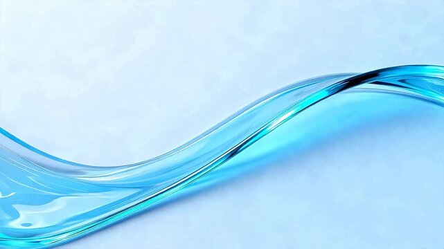 Blue liquid wave on light background