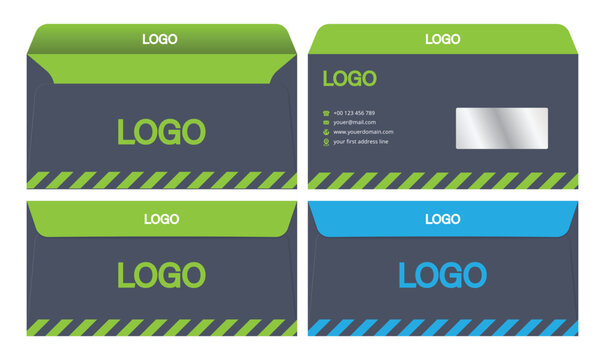 Business Envelope vector Illustration stationery branding mockup, template vector illustration