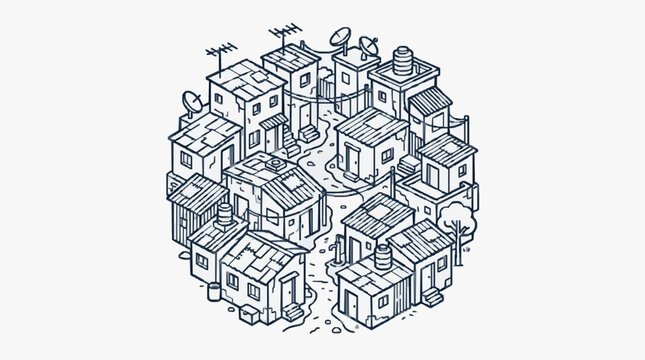 Intricate black and white geometric puzzle cube illustration.
