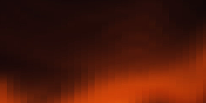 Abstract background with vertical pixelated stripes in dark brown and vibrant orange colors.