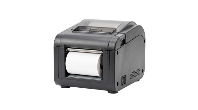 Retail thermal receipt printer bank, transparent, png white isolated on transparent background png