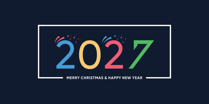 2027 logo design concept with simple modern and creative idea