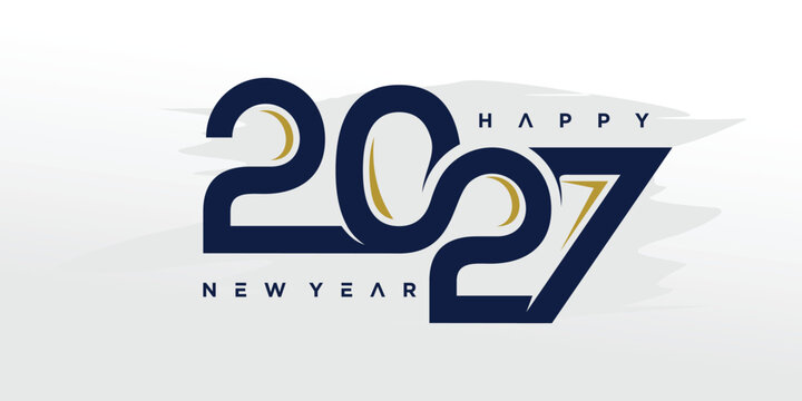 2027 logo design concept with simple modern and creative idea