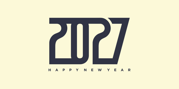 2027 logo design concept with simple modern and creative idea