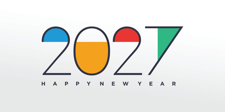 2027 logo design concept with simple modern and creative idea