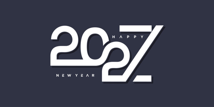 2027 logo design concept with simple modern and creative idea