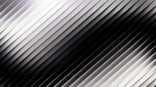Grainy ribbed abstract background with diagonal parallel stripes and gradient transition from light to dark