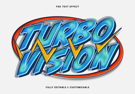 Retro Racing Comic Text Effect