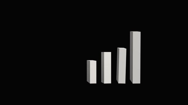 3D White Rectangular Block Rotation Animation on Black Background | Minimal Motion Graphics 4K