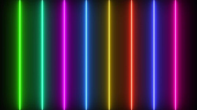 Abstract colorful rainbow light wave background with vibrant gradient stripes, spectrum lines, and dynamic motion texture design wallpaper in bright pink, blue, green, yellow and purple