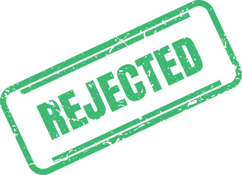 Green ink stamp impression displaying the word cancelled for official office or business document processing