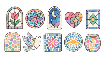 Colorful Stained Glass Designs. © penguasa